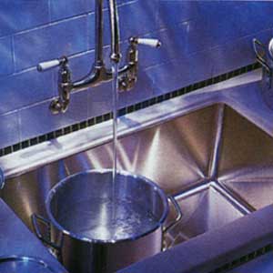stainless steel sink | gooseneck faucet