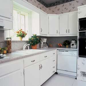 refacing kitchen cabinets; after