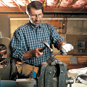 Norm using work gloves