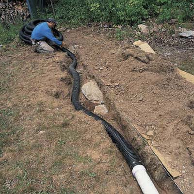 Run flexible pipe