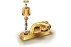 Gold faucet