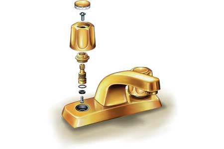Gold faucet