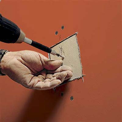 attach the drywall patch