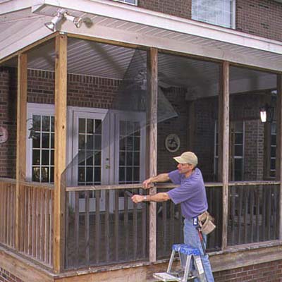 Remove the Wood Battens  How to Install a Porch Screen  This Old 