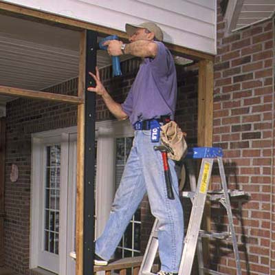 porch screen installation