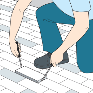 how to repair concrete pavers