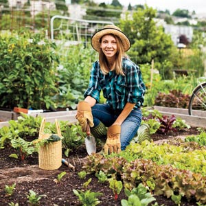 stay sun safe in garden women with sun hat