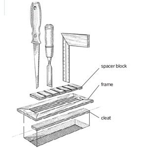 illustration of a tool rack