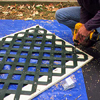 Cut the lattice panels down to size