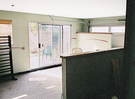 before picture of garage office area