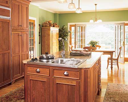 breakfast nook next to Fremch Doors 