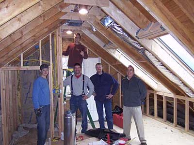 The crew in the attic .