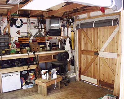 The workbench that Jim McLoughlin built.