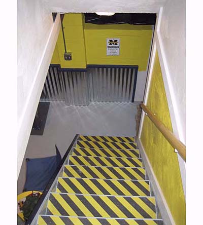 The stairway that leads to the Man Cave.