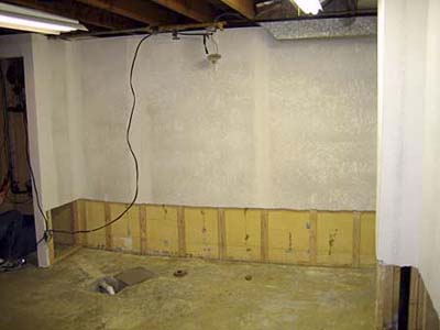 Burcewicz gutted the basement.