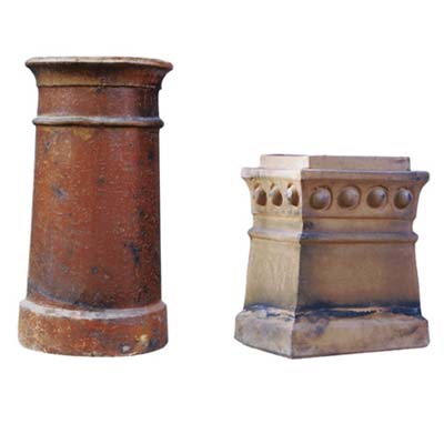 antique patina chimney pots