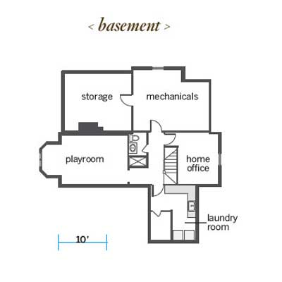 Sag Harbor remodel basement floor plan