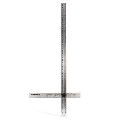 Adjustable T-Square for improving cutting of drywall, OSB and plywood