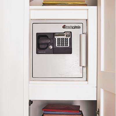 closet in the pantry conceals the safe