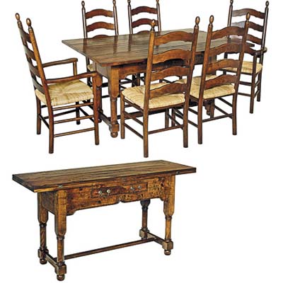 hand crafted cherry console which opens the top 