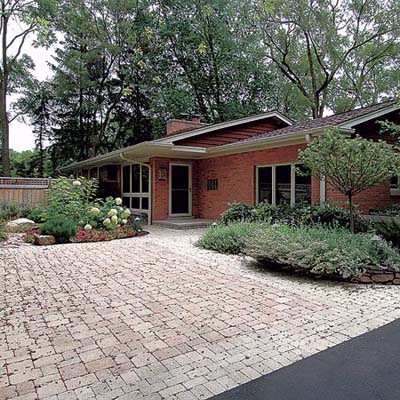 concrete pavers for walkway and pad