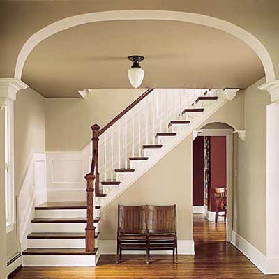 restored original staircase in Queen Anne