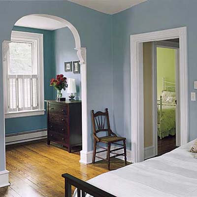 refinished pine floors and new windows in Queen Anne master bedroom