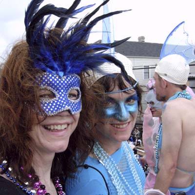 walking parade in French Quarter