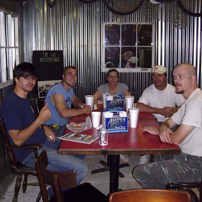 lunch time for the crew