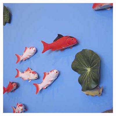 Koi pond mural from decoradar