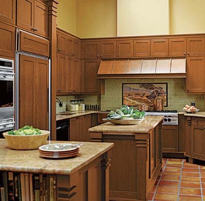Redesigned Arts and Crafts style kitchen for cooking and entertaining
