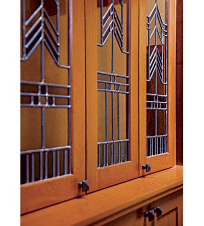 hutch with leaded glass doors from Cosby Art Glass