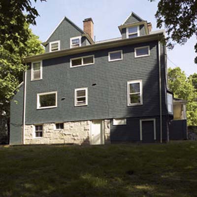 Rear elevation, Newton project house