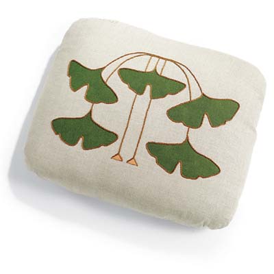 Craftsman-style needlepoint pillow