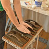 weigh down the tiles while the mastic dries