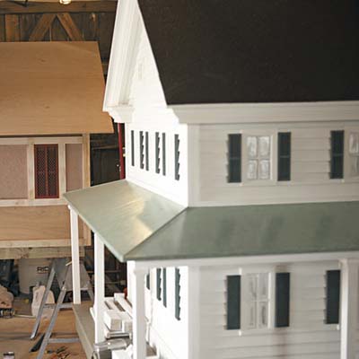 greek revival doghouse exterior details