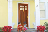 an entryway transformed with affordable improvements