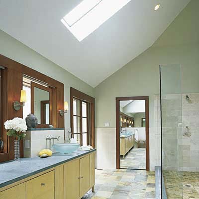 incorporate natural lighting with skylights