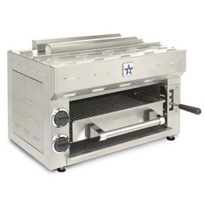 Restaurant-quality salamander broiler with an adjustable rack system from BlueStar