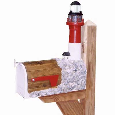 solar powered mailbox replica of a new jersey lighthouse from cabinfield