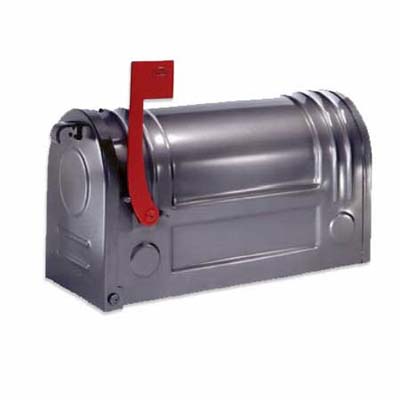tasteful, spare design in this galvanized-steel mailbox and matching post by fuoriserie