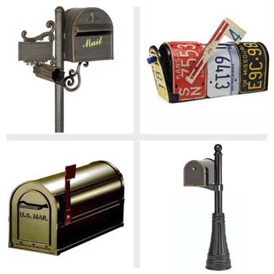 post-mount mailboxes in a range of size and styles