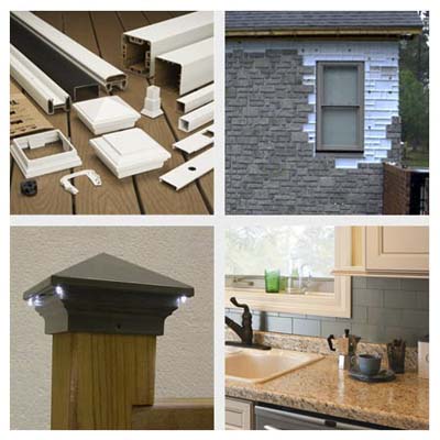 new home improvement upgrades by Trex, SureTouch, Aspect and Aurora