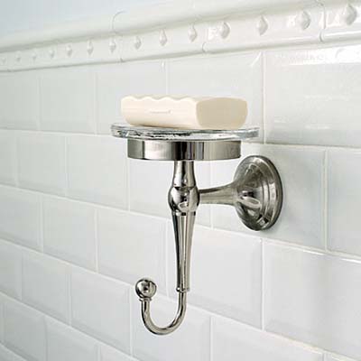 built in handtowl hook this classic twenties style remodeled bath