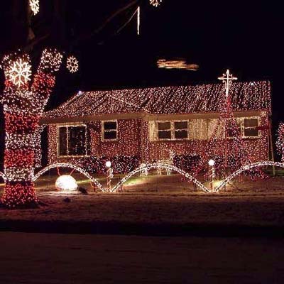 over the top christmas lights and decorations
