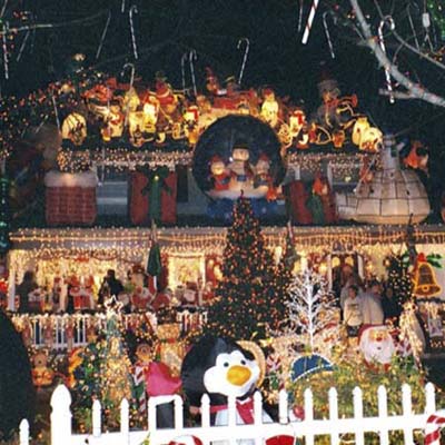 over the top christmas lights and decorations
