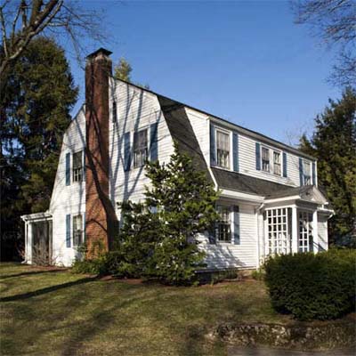 exterior front view of the this old house project at newton centre