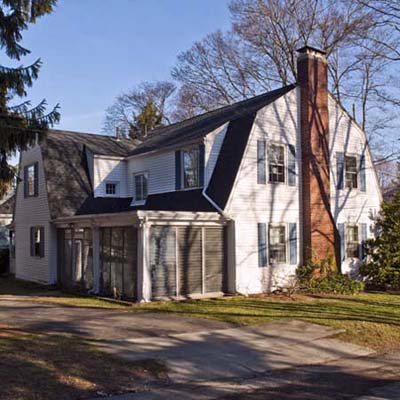 exterior rear view of the this old house project at newton centre