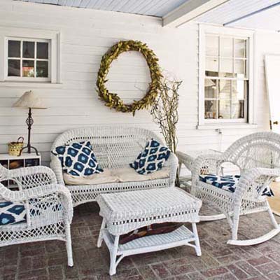 three season porch which will become the homeowner's new living room in the remodel