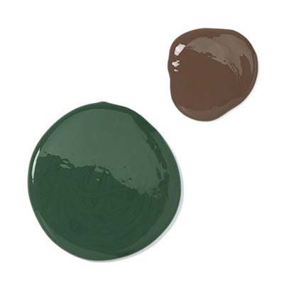 green and brown tones to blend with the landscape